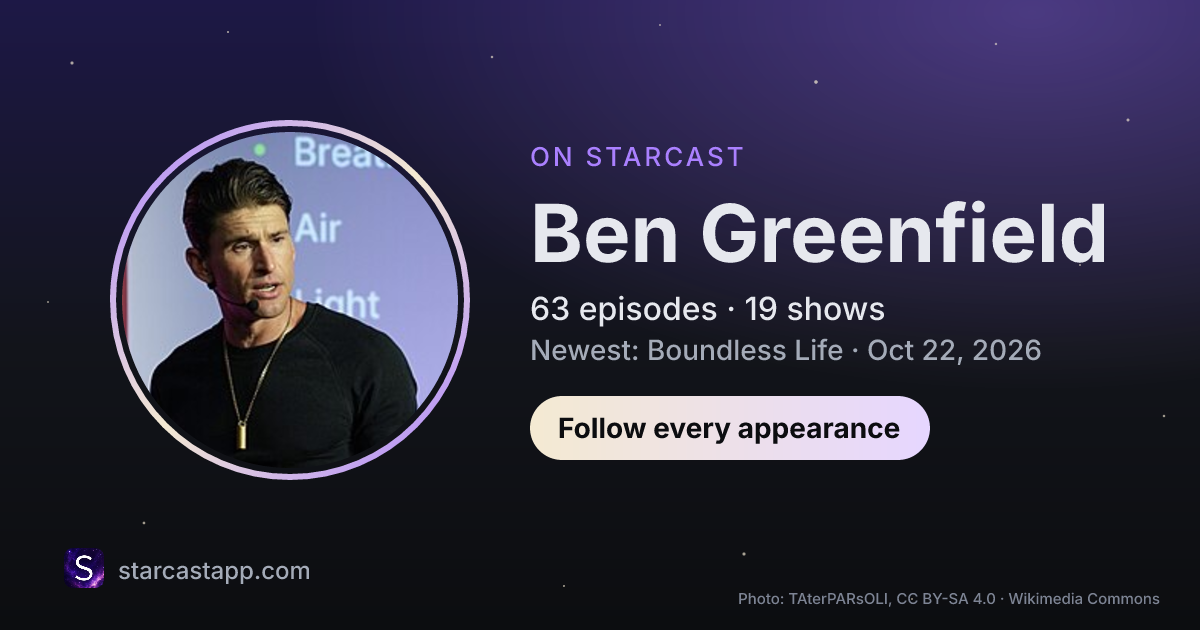 The preview card for Ben Greenfield