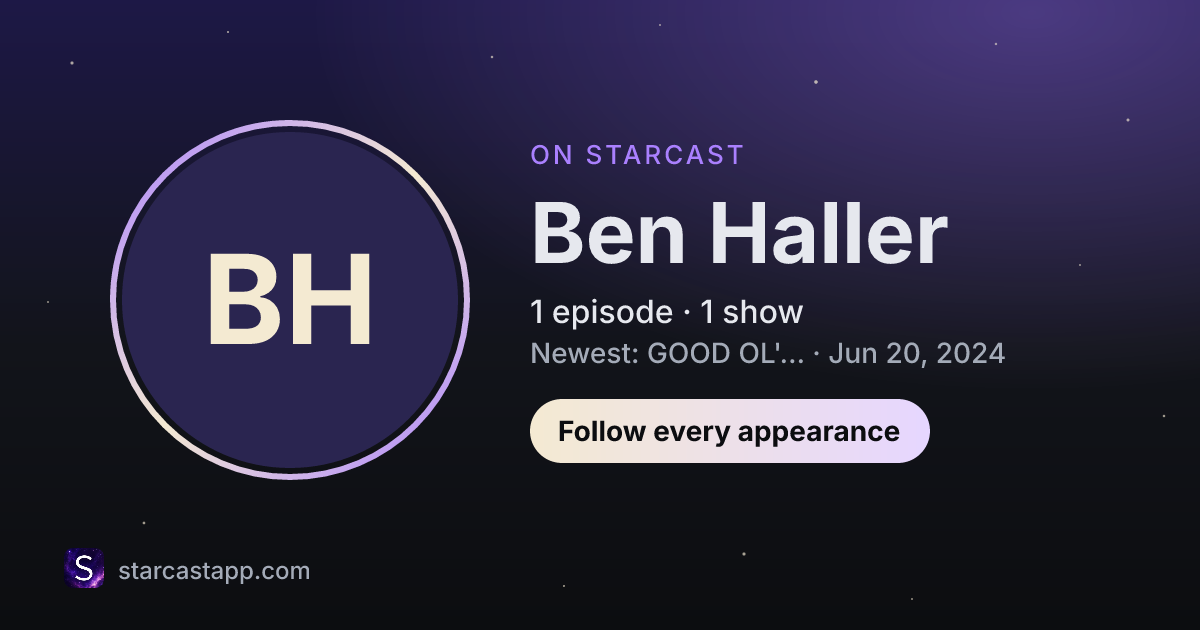 The preview card for Ben Haller