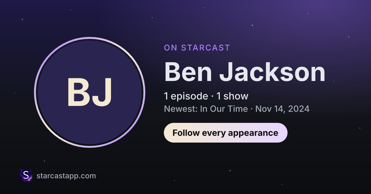 The preview card for Ben Jackson