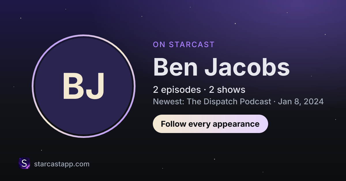 The preview card for Ben Jacobs