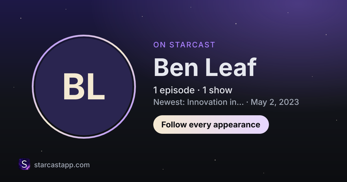 The preview card for Ben Leaf