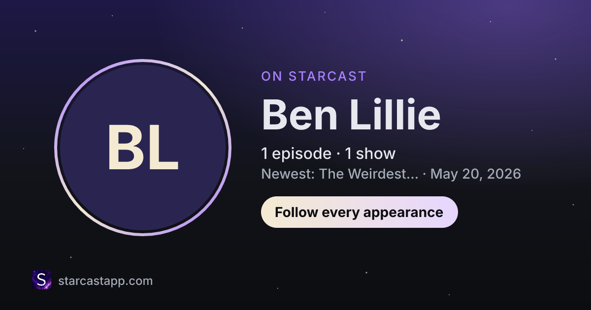 The preview card for Ben Lillie