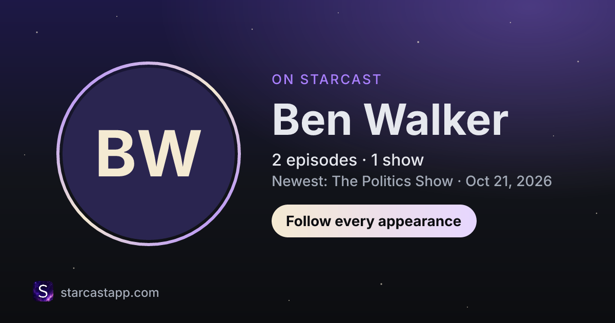 The preview card for Ben Walker