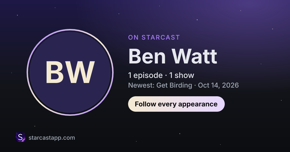 The preview card for Ben Watt