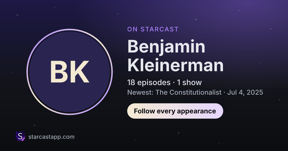 The preview card for Benjamin Kleinerman
