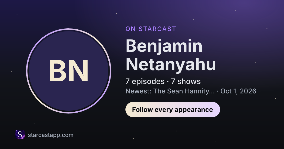 The preview card for Benjamin Netanyahu