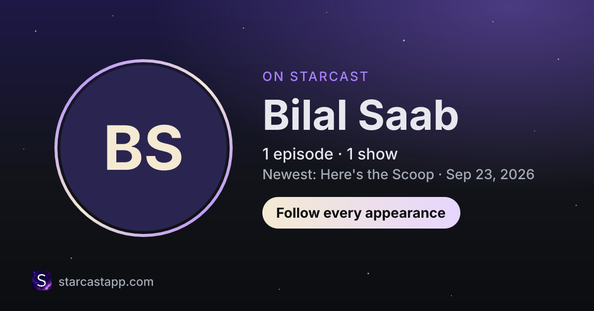 The preview card for Bilal Saab