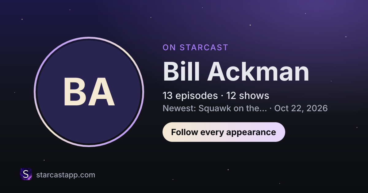 The preview card for Bill Ackman