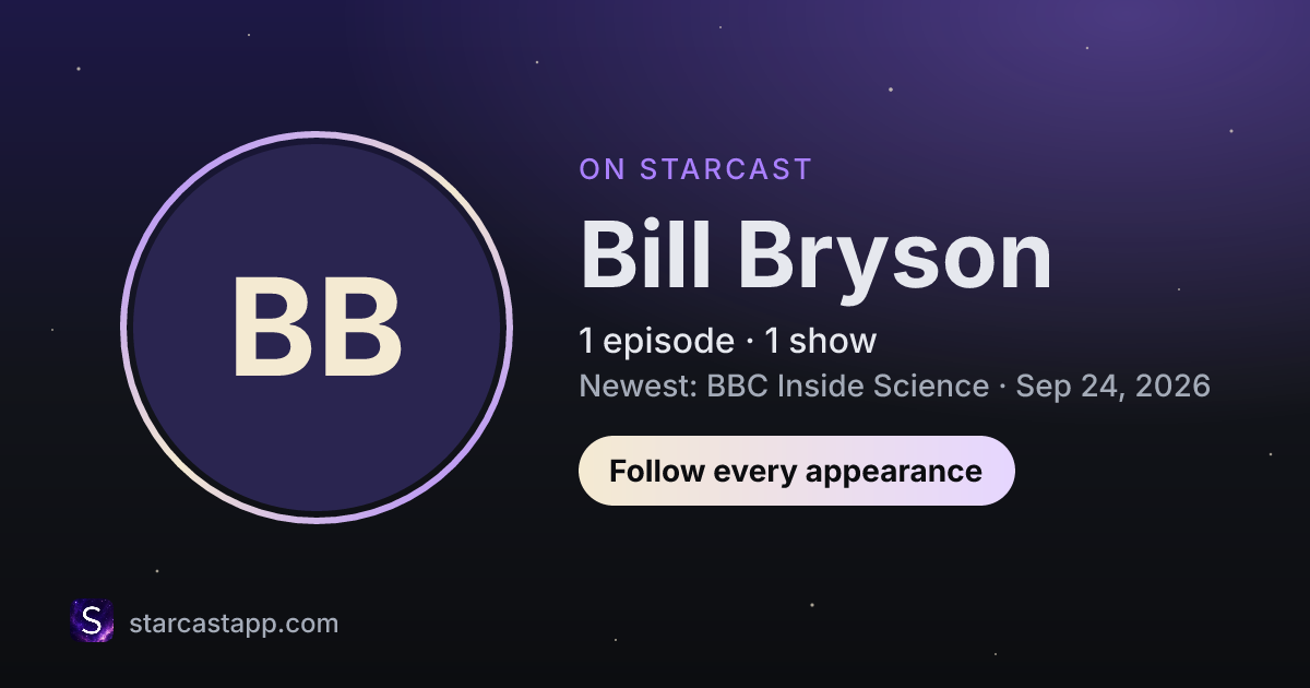 The preview card for Bill Bryson