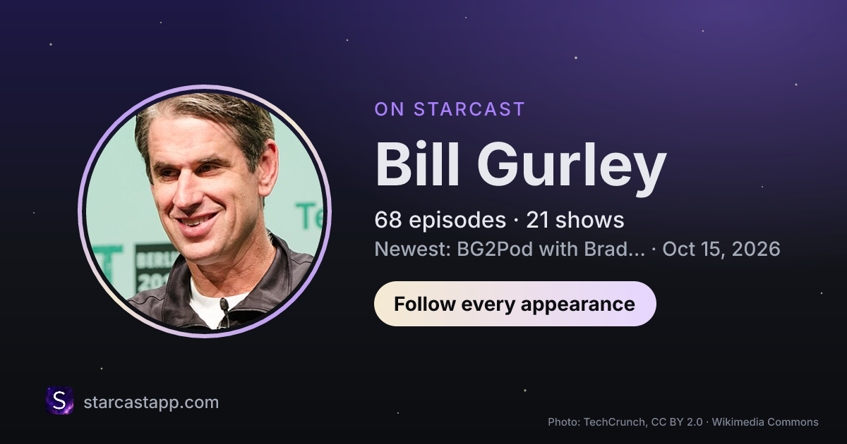 The preview card for Bill Gurley