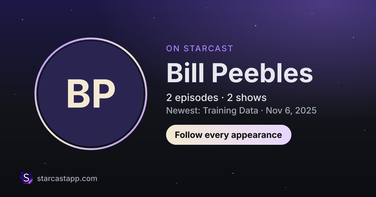 The preview card for Bill Peebles