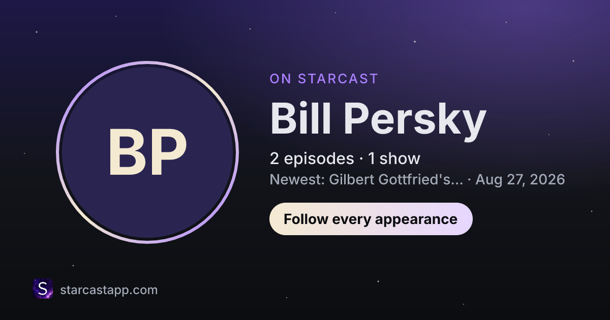 The preview card for Bill Persky