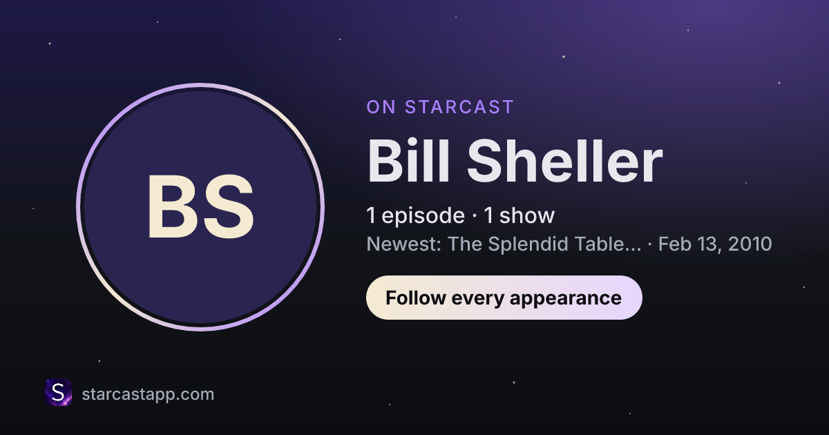 The preview card for Bill Sheller