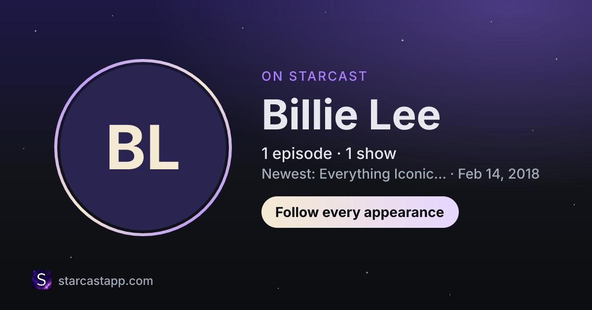 The preview card for Billie Lee
