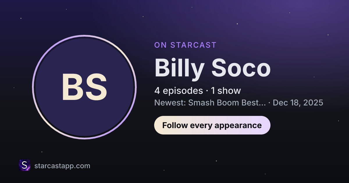The preview card for Billy Soco