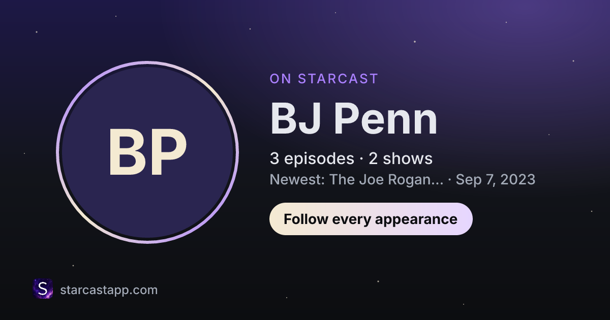The preview card for BJ Penn