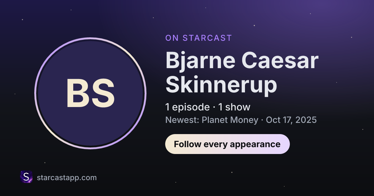 The preview card for Bjarne Caesar Skinnerup
