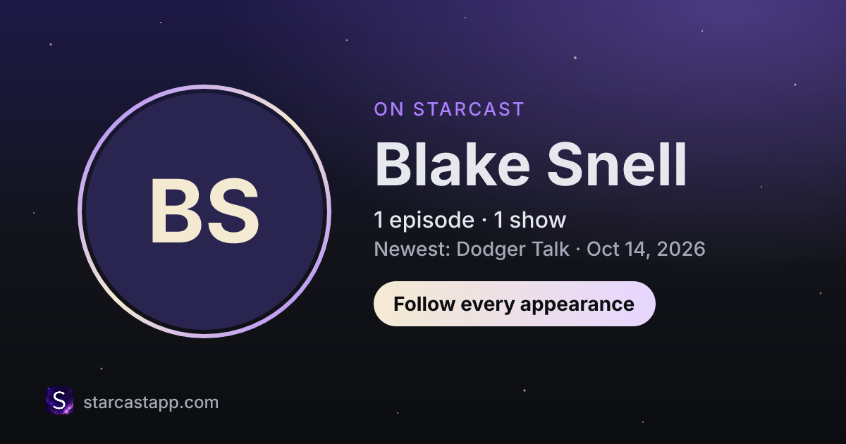 The preview card for Blake Snell