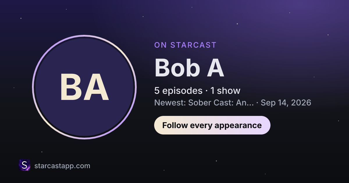 The preview card for Bob A