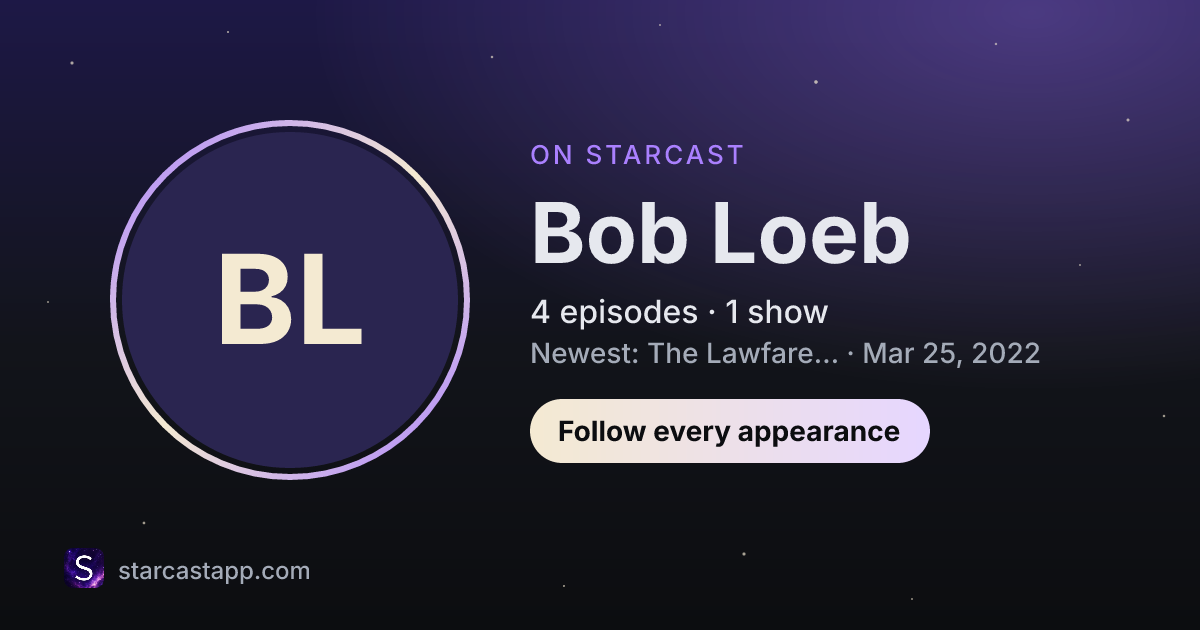 The preview card for Bob Loeb