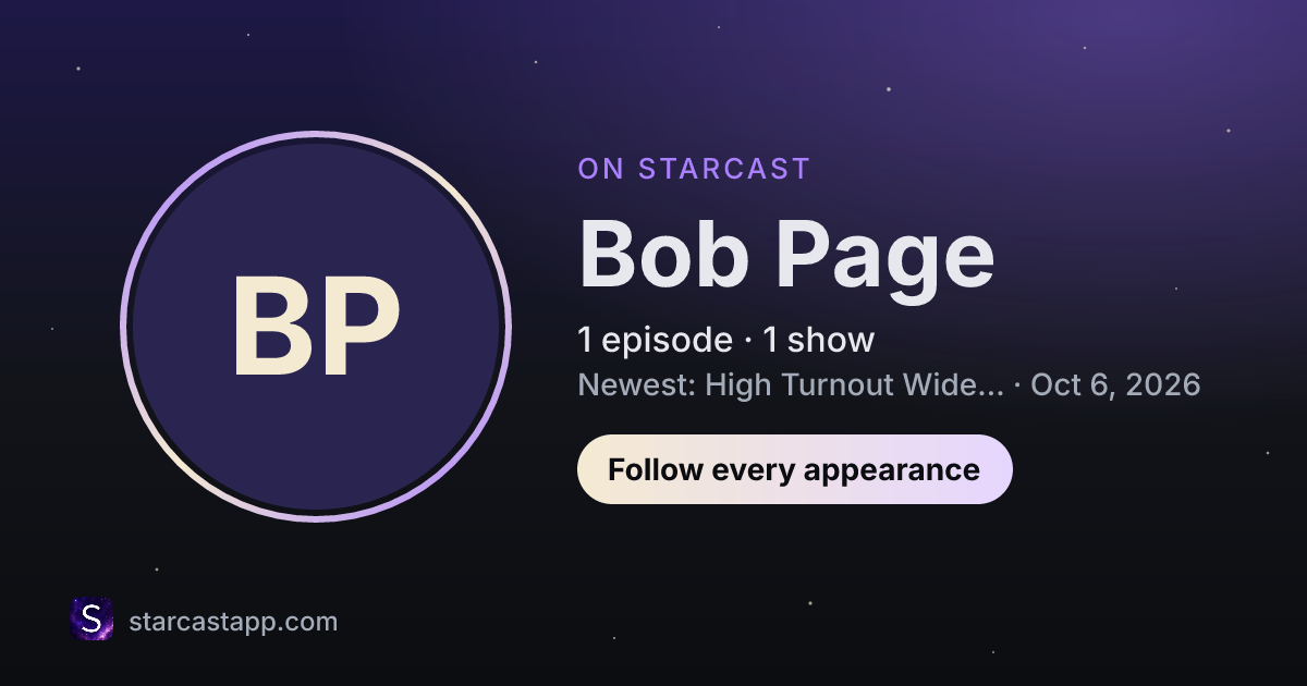 The preview card for Bob Page