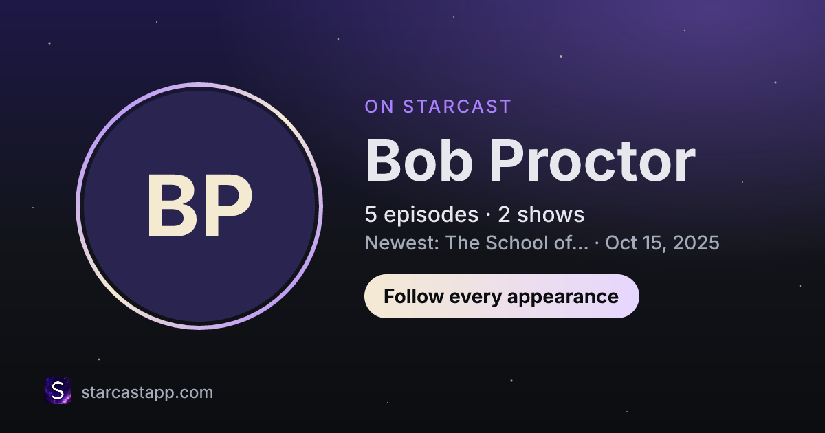 The preview card for Bob Proctor