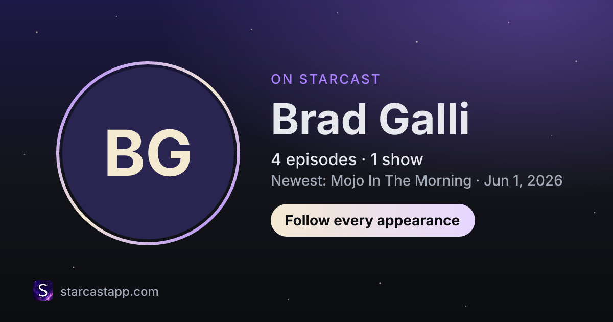 The preview card for Brad Galli