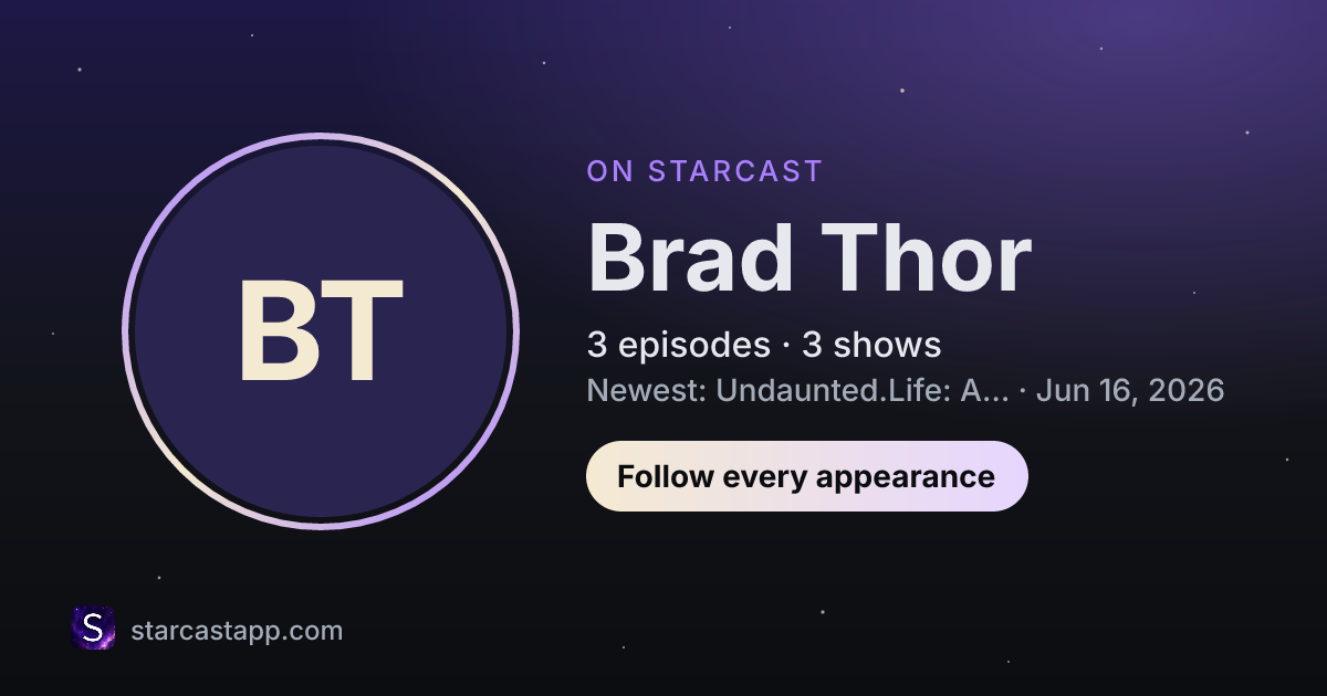 The preview card for Brad Thor