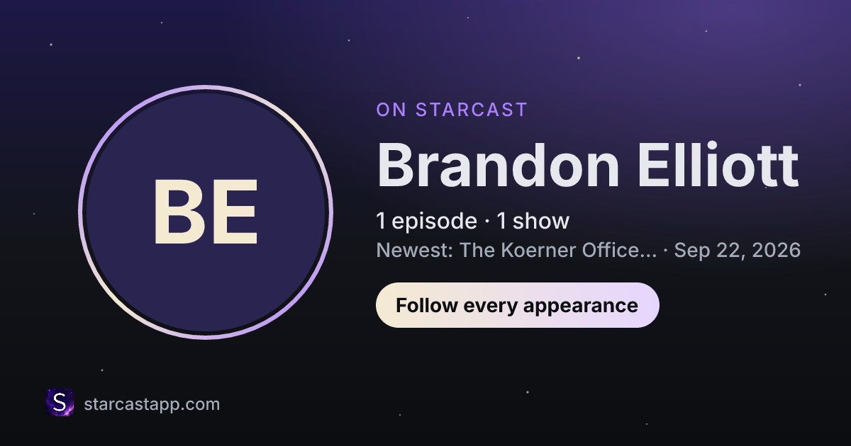 The preview card for Brandon Elliott