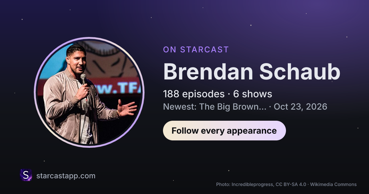 The preview card for Brendan Schaub