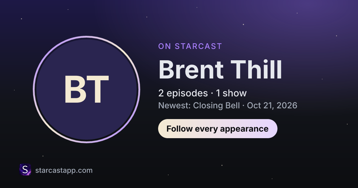 The preview card for Brent Thill