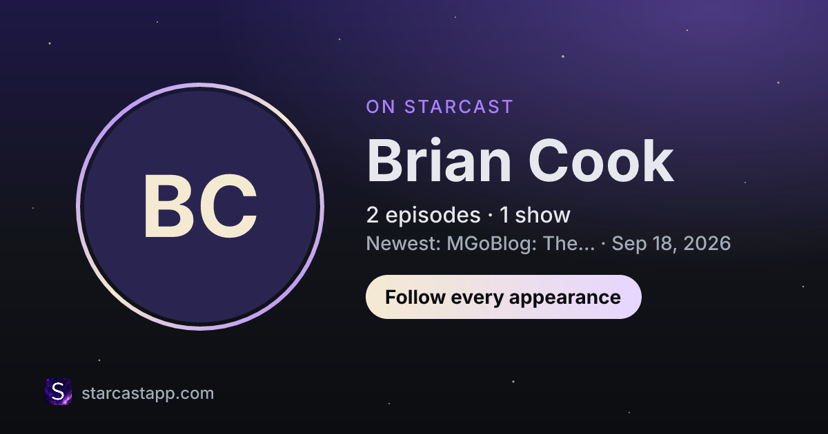 The preview card for Brian Cook