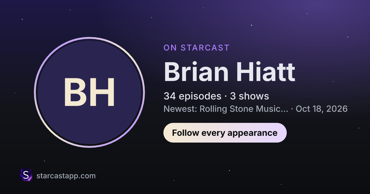 The preview card for Brian Hiatt