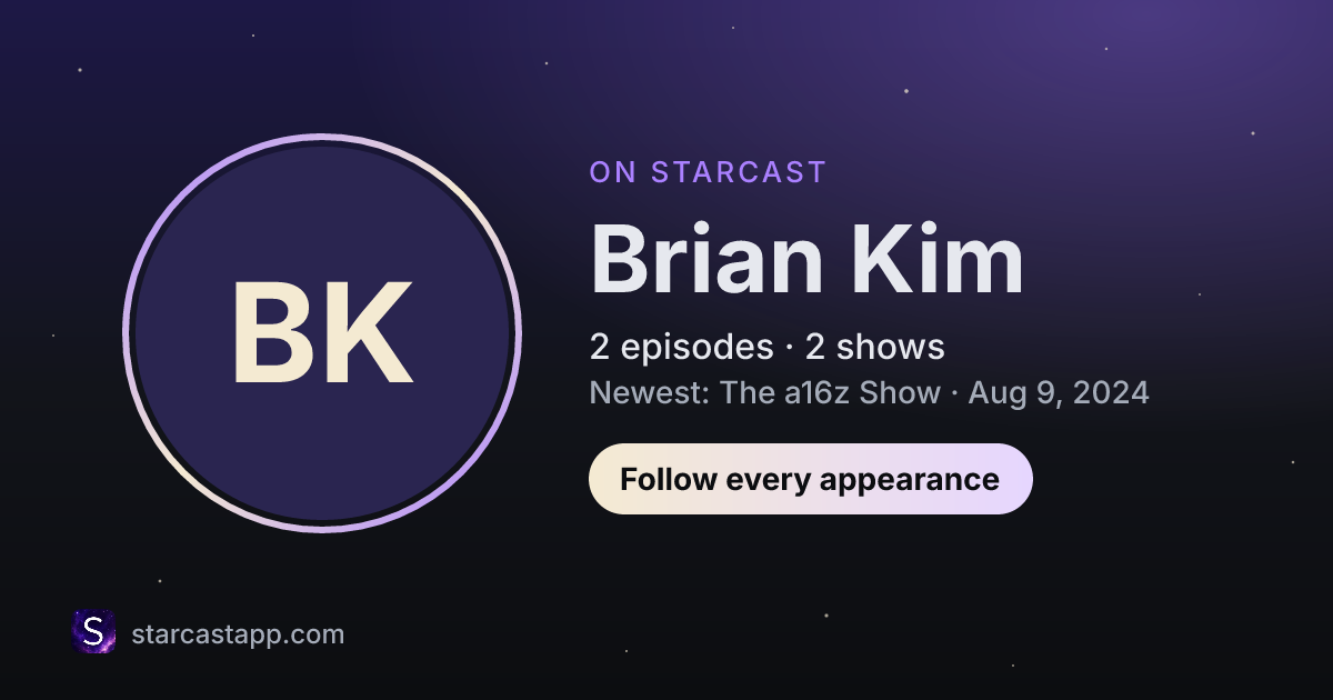 The preview card for Brian Kim