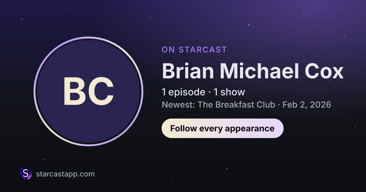 The preview card for Brian Michael Cox