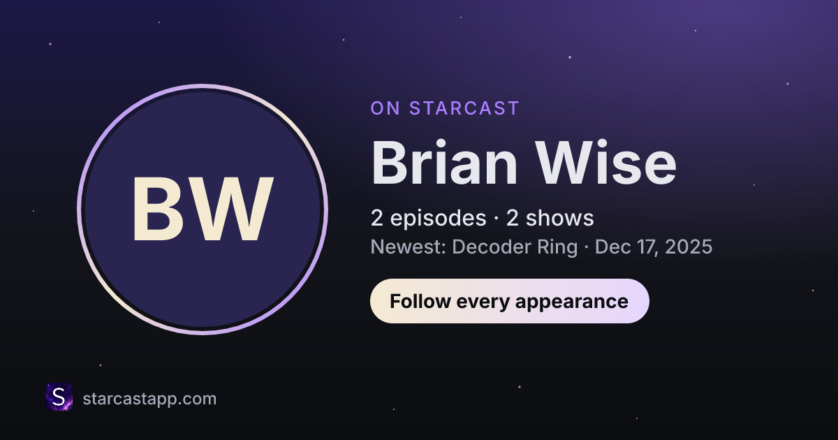 The preview card for Brian Wise