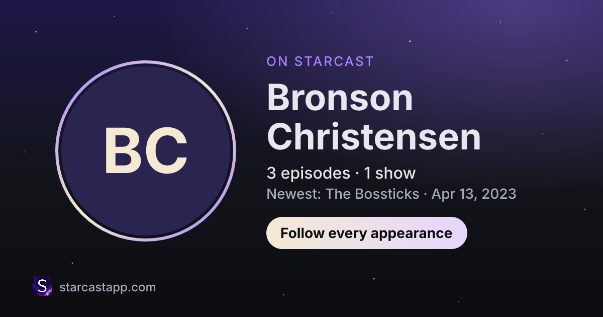 The preview card for Bronson Christensen
