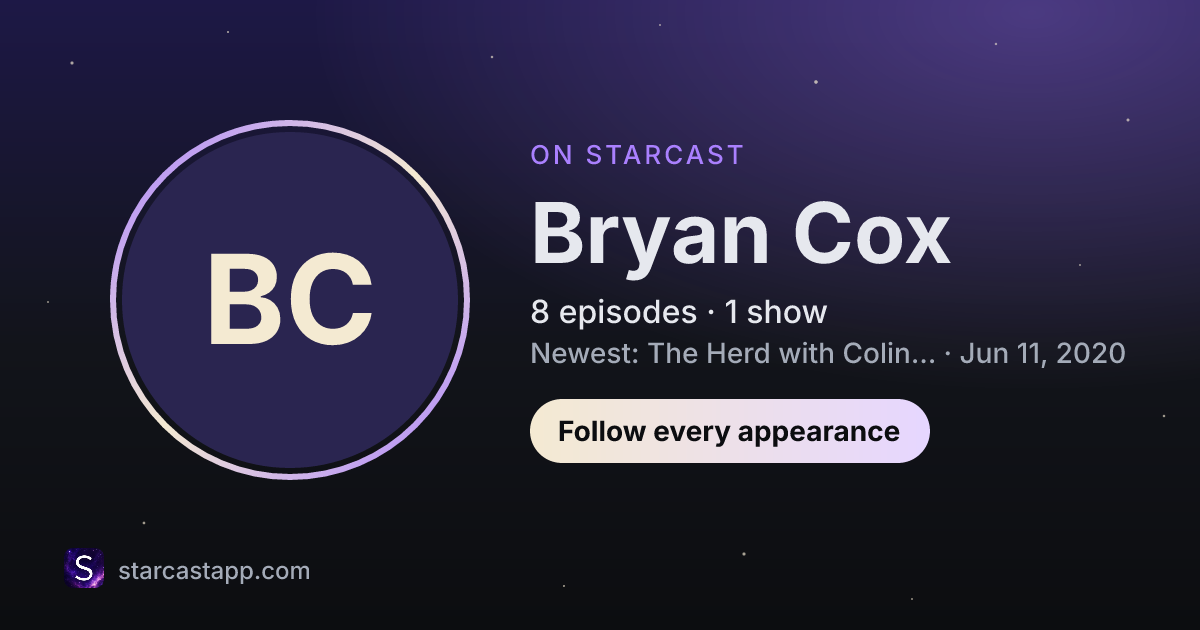 The preview card for Bryan Cox