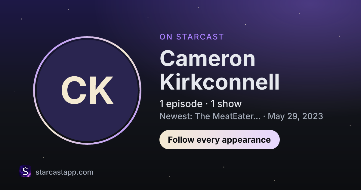 The preview card for Cameron Kirkconnell