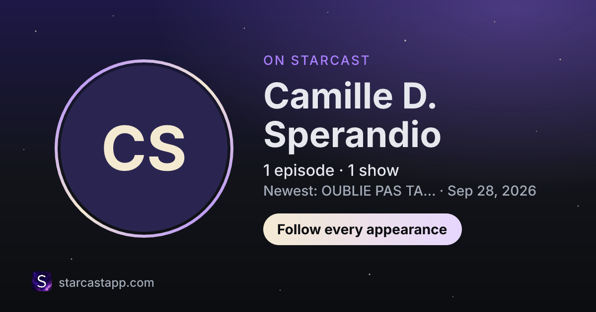 The preview card for Camille D. Sperandio