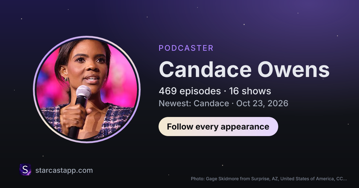 The preview card for Candace Owens