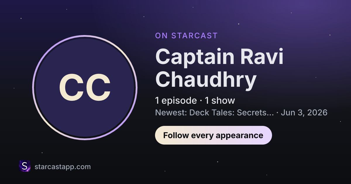 The preview card for Captain Ravi Chaudhry