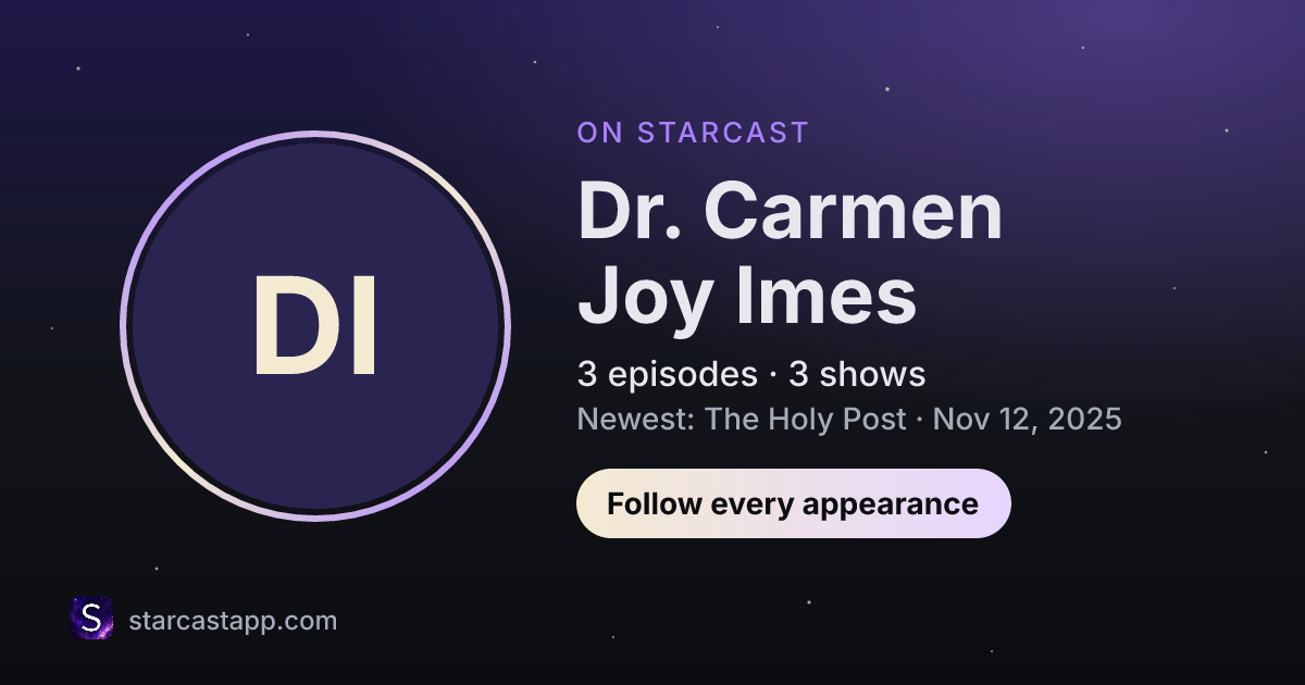 The preview card for Dr. Carmen Joy Imes
