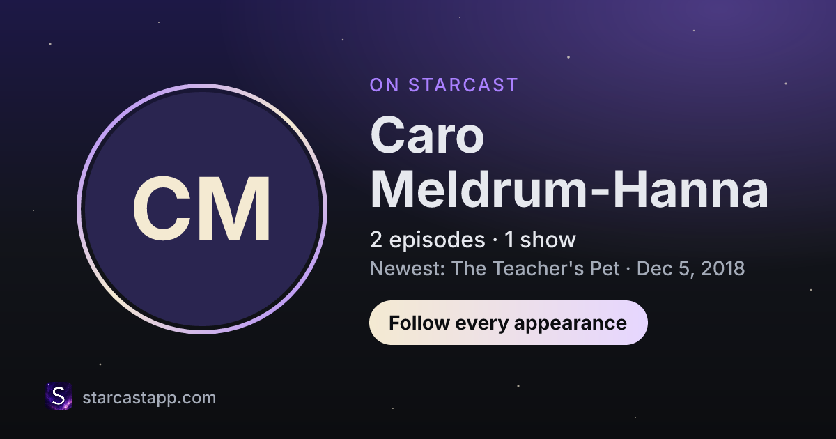 The preview card for Caro Meldrum-Hanna