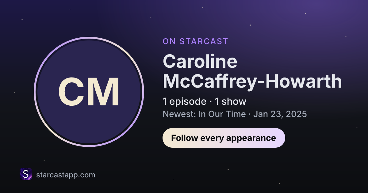 The preview card for Caroline McCaffrey-Howarth