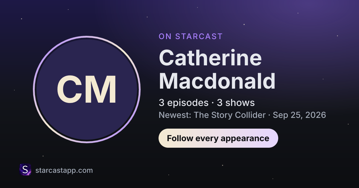 The preview card for Catherine Macdonald