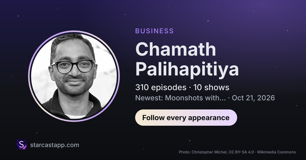 The preview card for Chamath Palihapitiya