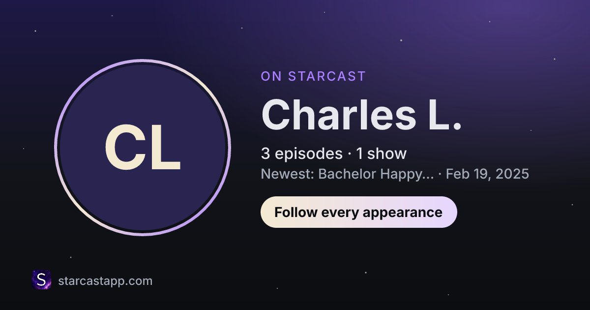 The preview card for Charles L.