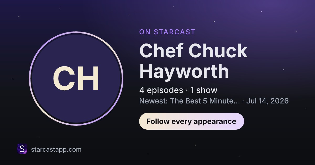 The preview card for Chef Chuck Hayworth