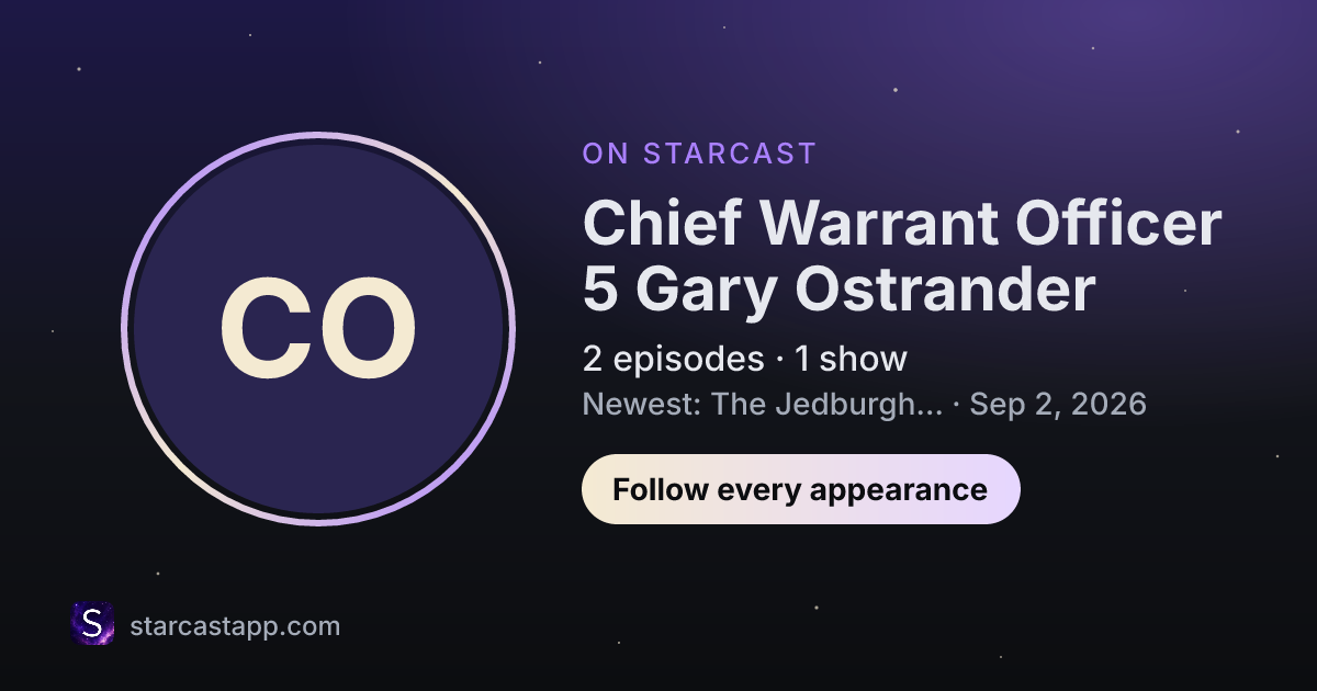 The preview card for Chief Warrant Officer 5 Gary Ostrander